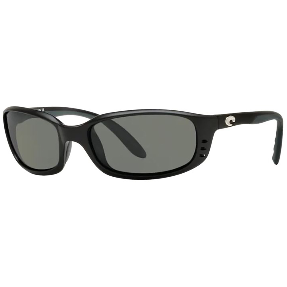 Costa Brine Sunglasses Polarized in Matte Black with Grey 580P